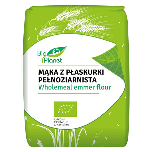 Vollkorn Bio Mehl von BIO PLANET, 1 kg Packung, naturbelassenes Vollkornmehl aus biologischem Anbau, ideal für Backrezepte