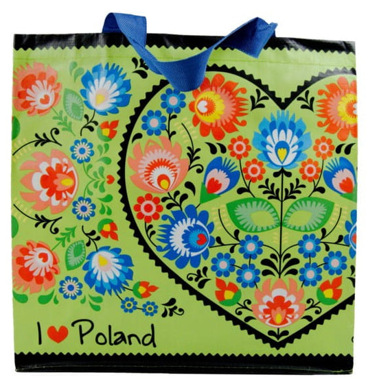 Hellgrüne FRASPO Tasche mit Pp Esy-Flores Herz, modischer und vielseitiger Begleiter, aus strapazierfähigem Material.