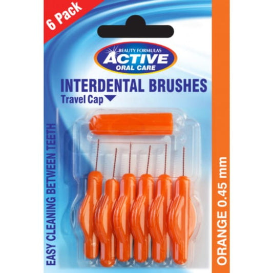 Interdentalreiniger von BEAUTY FORMULAS, 6 Stück, angezeigt in der Verpackung auf weißem Hintergrund.
