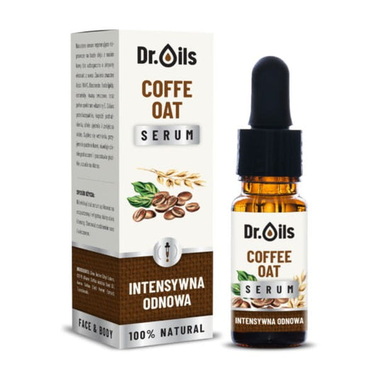 Dr. Oils Kaffee-Hafer Serum in 30 ml Flasche, pflegendes Gesichtsserum mit Kaffee- und Haferextrakten, für gesunde Haut.