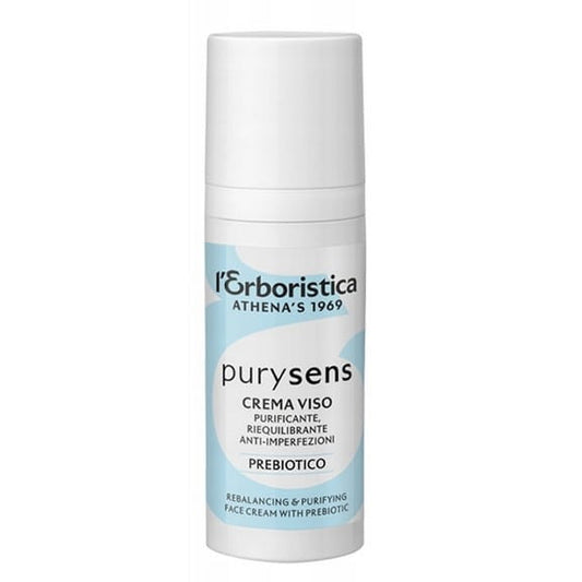 Prebiotische Creme von ATHENA’S L'Erboristica Purysens, 50 ml, mit pflegender Textur für empfindliche Haut.
