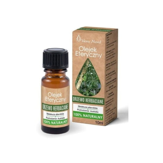 Natürliches Teebaumöl von Vera Nord in 10 ml Flasche, reines ätherisches Teebaumöl für Haut und Reinigung