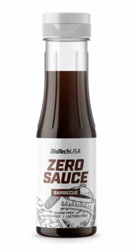 BioTech USA Null Soße 350ml, cremige Grillsoße in Flasche, ideal für Fleisch und Gemüse, glutenfrei und vegan.