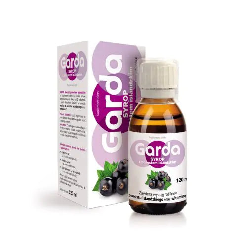 Isländischer Flechtensirup Garda MAX mit Zink in 120 ml Flasche, natürliche Unterstützung für die Gesundheit.