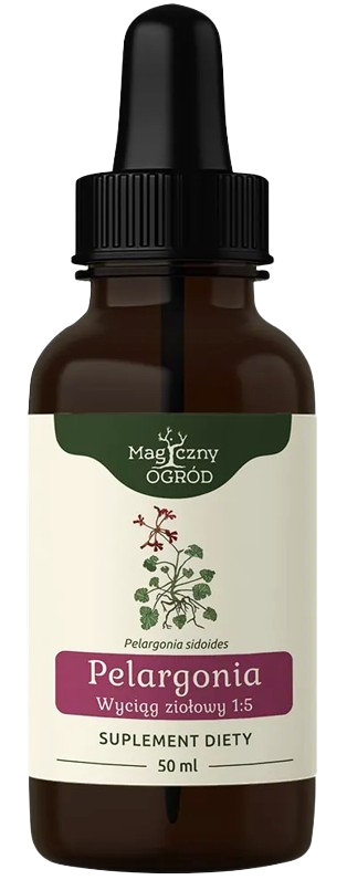 Nanga Pelargonium Kräuterextrakt 1:5 in 50ml Flasche, natürliches pflanzliches Extrakt, sichtbar in der Flasche