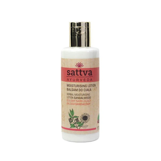 Sandelholz-Feuchtigkeitsbalsam von SATTVA, 210 ml, cremige Textur mit Sandelholzduft, für trockene Haut, ayurvedische Pflege
