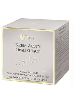 Creme in goldener Verpackung, AVA Opalescent Gold Creme von AVA LABORATORIUM, 50 ml, mit edler Textur und goldfarbenem Design