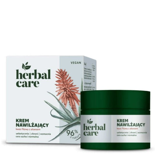 Feuchtigkeitscreme mit Aloe Vera und Phytinsäure von Herbal Care, feuchtigkeitsspendende Gesichtscreme, natürliche Pflege von BIOGO.PL