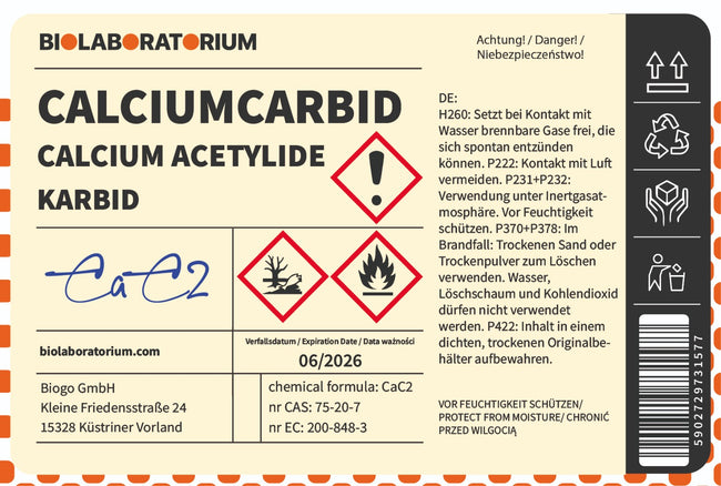 Calcium carbide BIOLABORATORY 5 kg Main Image