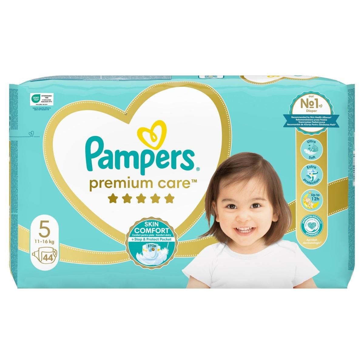 Popok Premium Care Ukuran 5 Pampers 44 Buah