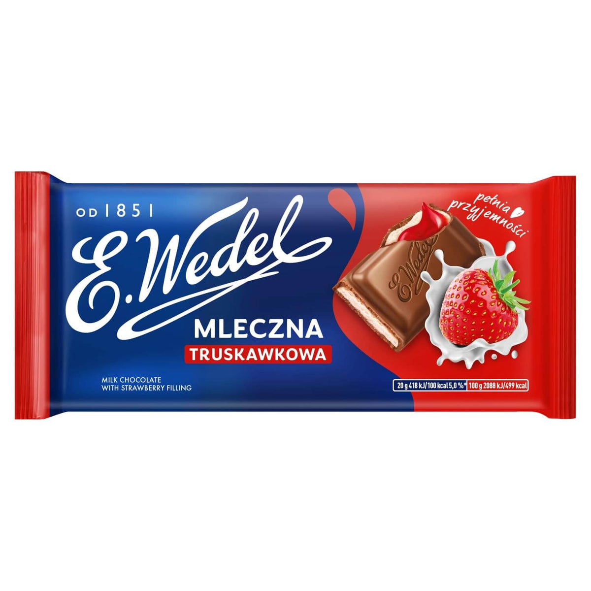 Erdbeerschokolade gefüllt mit E. Wedel 100g - Biogo.de