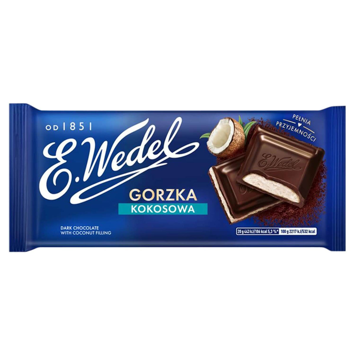 Bitterschokolade mit Kokosfüllung E. Wedel 100g - Biogo.de