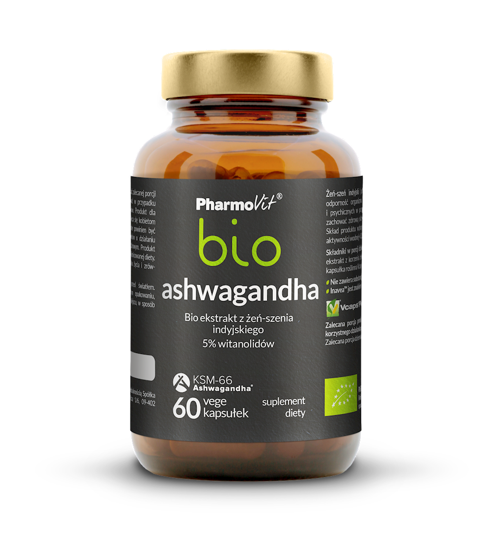 Extrait d'Ashwagandha BIO 60 gélules 33 g - PHARMOVIT