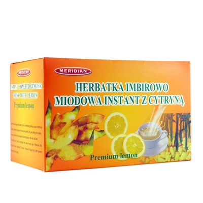Instant-Ingwer-Honig-Tee mit Zitrone 12sasz. MERIDIAN - Biogo.de