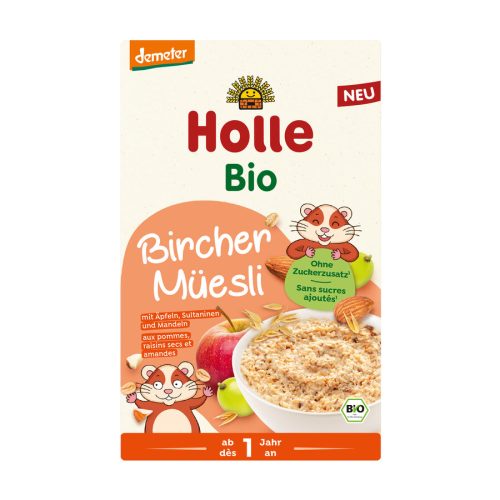 MUSLI BIRCHERA WITH APPLE, RHINES AND ALMONDS WITHOUT ADDED SUGAR FROM 1 YEAR DEMETER ORGANIC 200 g - HOLLE