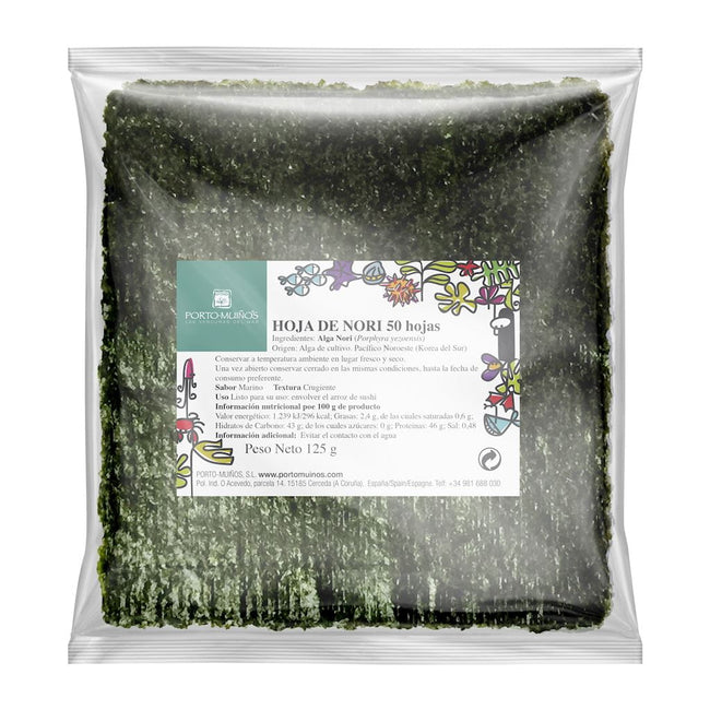 Toasted nori seaweed for sushi BIO 15 g - PORTO MUINOS Main Image