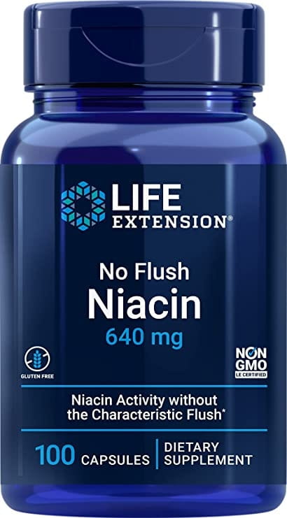 No Flush Niacin 640 mg 100 Capsule Life Extension Imagine secundară a produsului