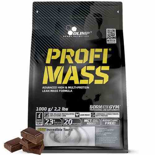 Olimp Profi-Masse Schokolade, 1kg, Proteinpulver mit Schokoladengeschmack, für Muskelaufbau und Fitness, in Beutel verpackt