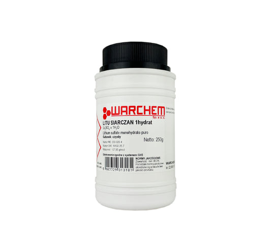 LITIUM SULPHAT 1-Hydrat, rein, 250g, WARCHEM, chemische Verbindung in weißer Kristallform, für Labor und industrielle Anwendungen