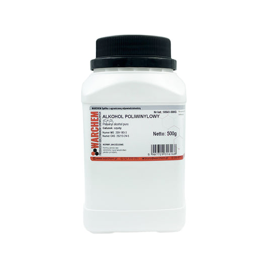 Polyvinylalkohol CZ in 500g Packung von Biogo.de, chemische Substanz für industrielle und wissenschaftliche Anwendungen