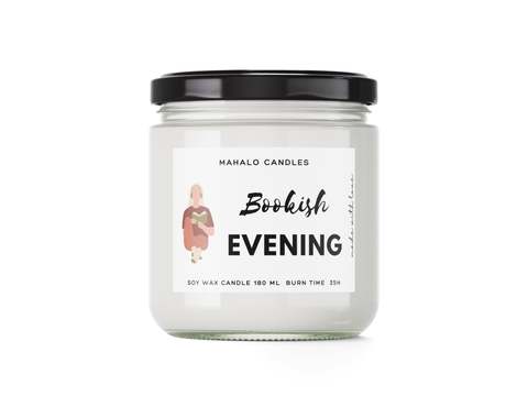 BOOKISH EVENING Sojakerze 180 ml handgefertigte MahaloCandles