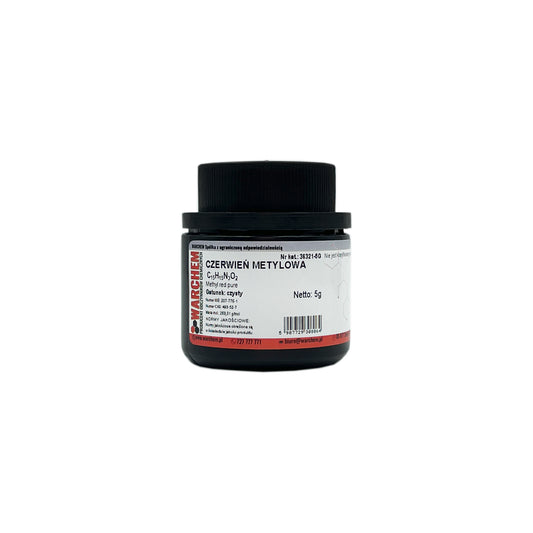 Reines Methylrot Pulver in 5g Verpackung von WARCHEM, chemisches Reagenz für Labortests und Analysen.