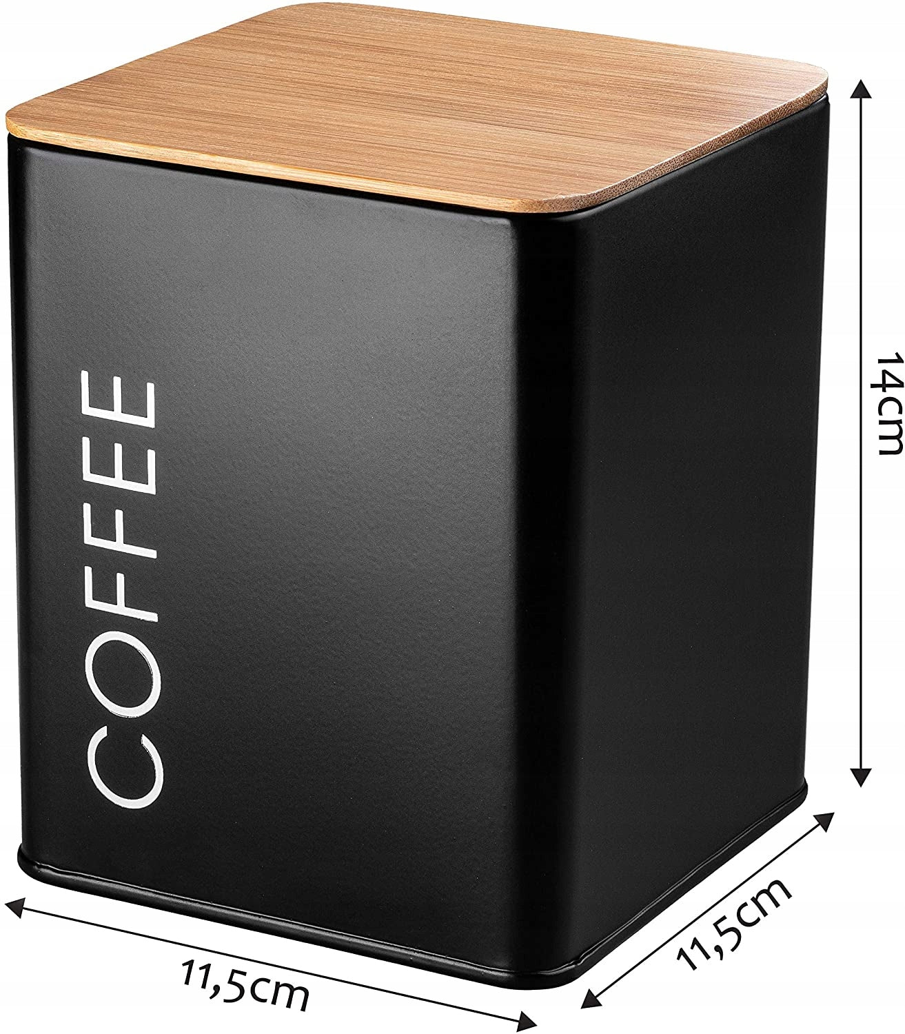 Kaffeebehälter aus schwarzem Metall GALICJA - Biogo.de