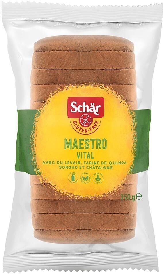 Meisterbackers vital bezlepkový viaczrnný chlieb 350 g SCHÄR