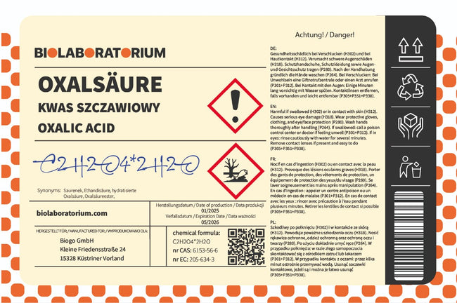 Oksal kislota 3kg BIOLABORATORIUM Main Image