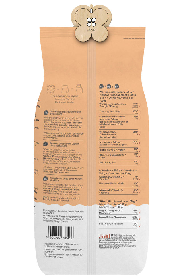 सूखे खजूर 1 किलो BIOGO Main Image