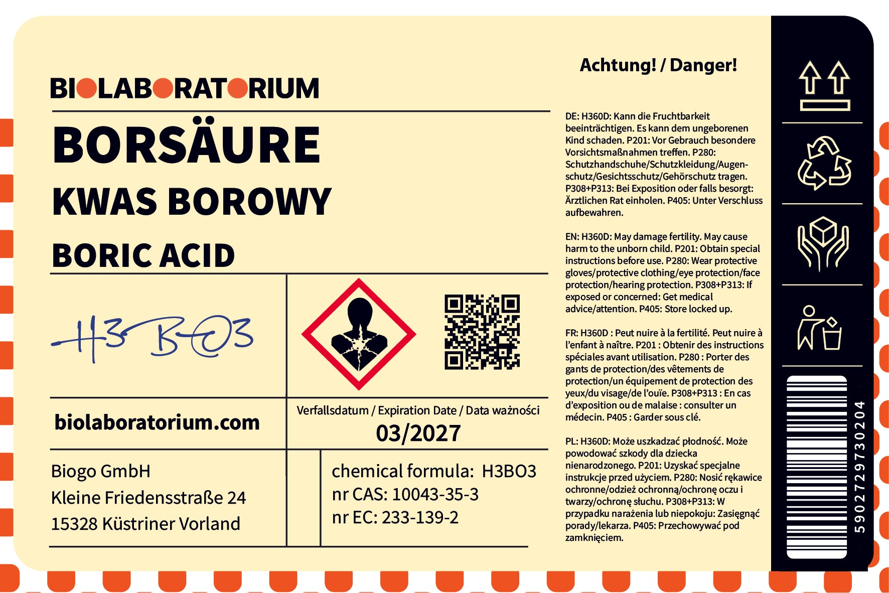 Borsäure 1kg BIOLABORATORIUM Zweitbild
