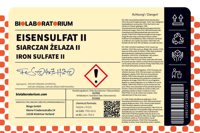 Eisensulfaatti 25kg BIOLABORATORIO Main Image