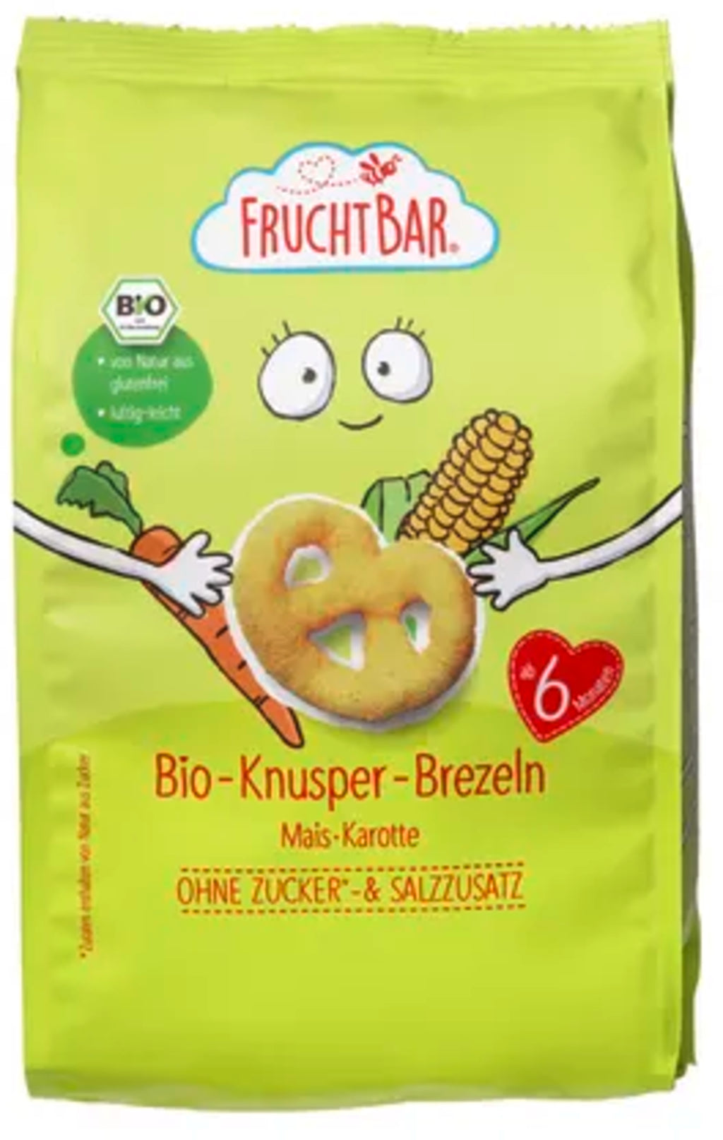 Karotten-Mais-Brezeln, über 6 Monate BIO 25 g FRUCHTBAR
