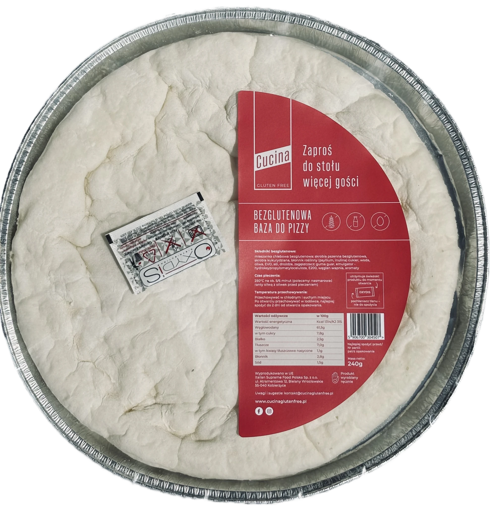 Glutenfreier Pizzaboden 240 g Cucina - Biogo.de Κύρια εικόνα προϊόντος