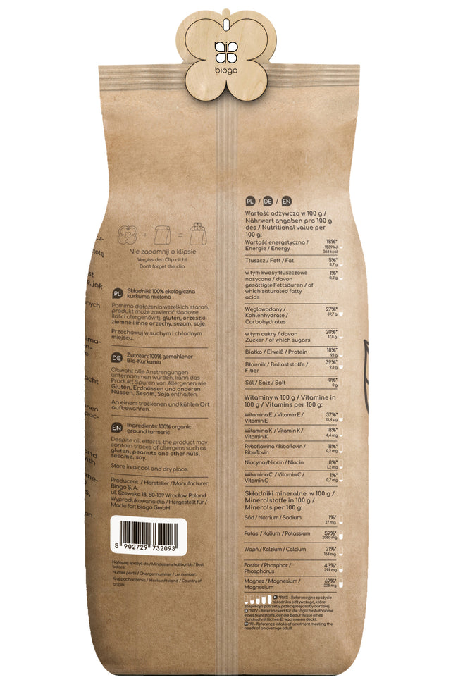 Mletá kurkuma bio 500 g BIOGO Main Image