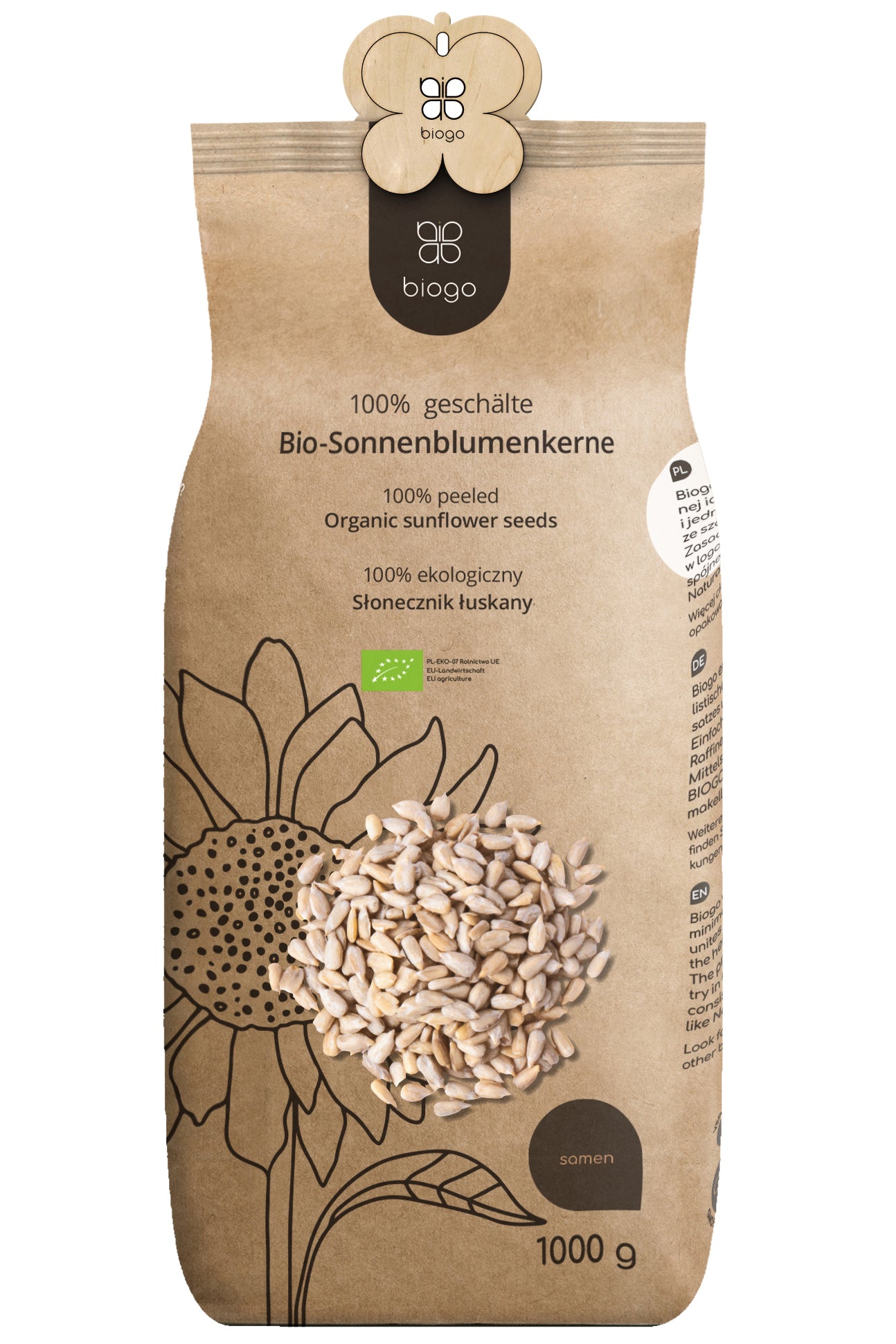 GESCHÄLTE SONNENBLUMENKERNE BIO 1 KG BIOGO - Biogo.de Hauptbild