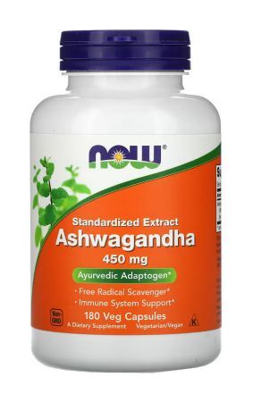 Ashwagandha 450 MG Withanolide 25 % 180 Kapseln NOW FOODS - Biogo.de