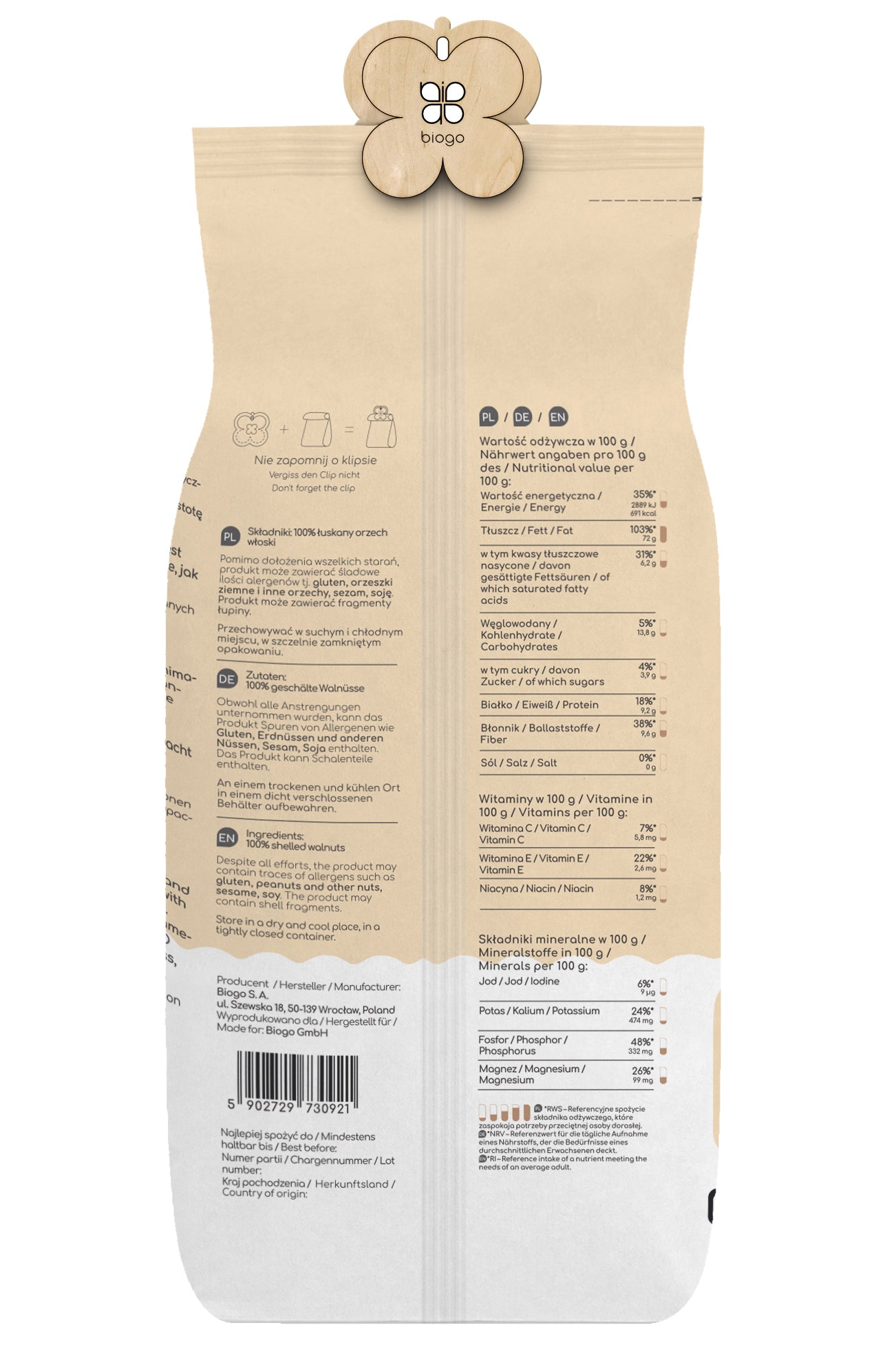 Walnüsse 800 g BIOGO Zweitbild