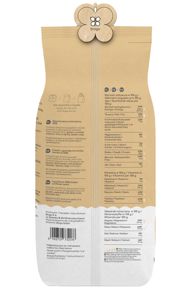 छिलके वाले सूरजमुखी के बीज 1 किलो BIOGO Main Image