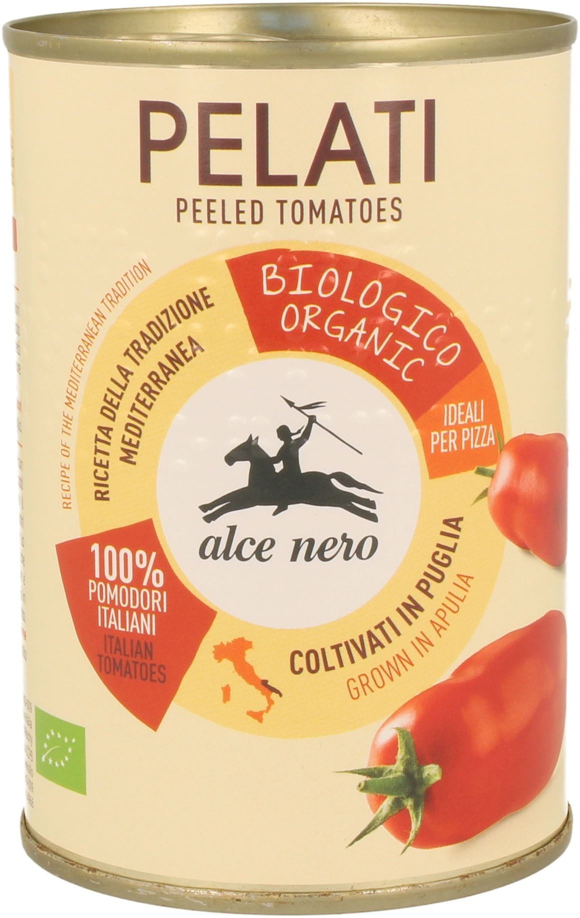 Pelati-Tomaten ohne Haut in der Dose BIO 400 g - ALCE NERO