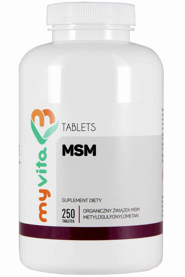 MSM organische Schwefelverbindung 500mg 250 Tabletten MYVITA Hover Image
