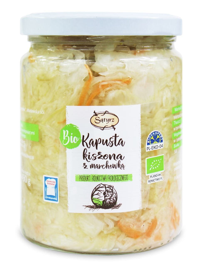 Sauerkraut mit Karotten BIO 450 g - SĄTYRZ Hover Image