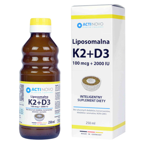 Liposomales Vitamin K2 + D3 100 mcg + 2000 IE 125 Portionen 250 ml - ACTINOVO