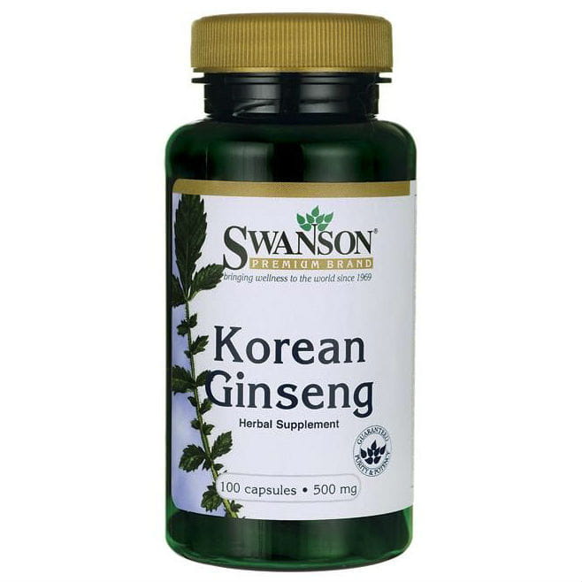 Ginseng 500 mg koreanischer Panax-Ginseng 100 Kapseln von SWANSON