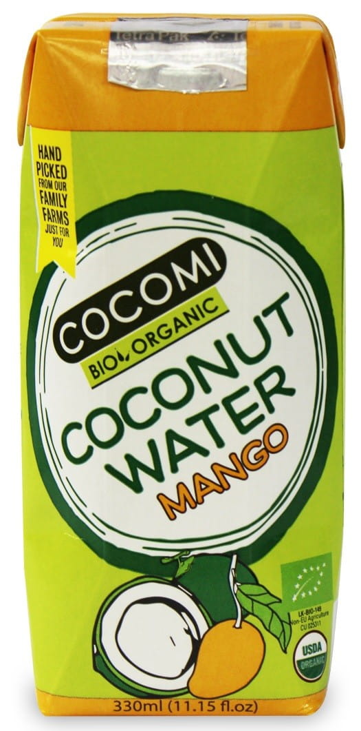Kokoswasser mit Mangogeschmack BIO 330 ml - COCOMI