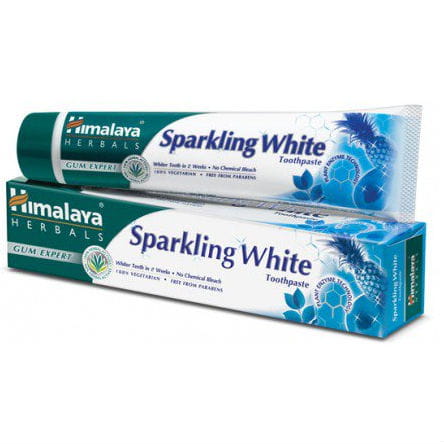 Funkelnde weiße Whitening-Zahnpasta ohne Fluorid 80g HIMALAYA Hover Image