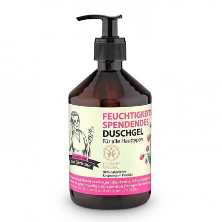 EKO feuchtigkeitsspendendes Duschgel von Oma Gertrude in 500 ml Flasche, cremige Textur, natürliche Pflege für die Haut