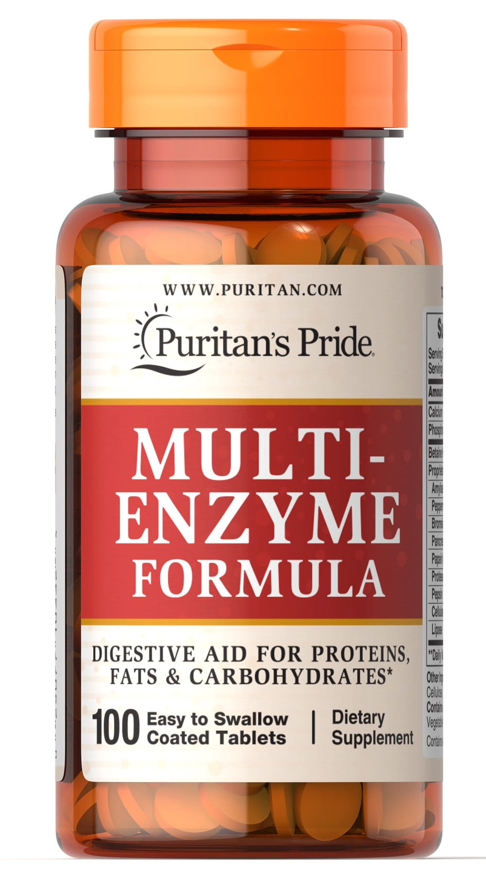 Multi-Enzym-Formel Verdauungsenzyme 60 Tabletten PURITAN'S PRIDE