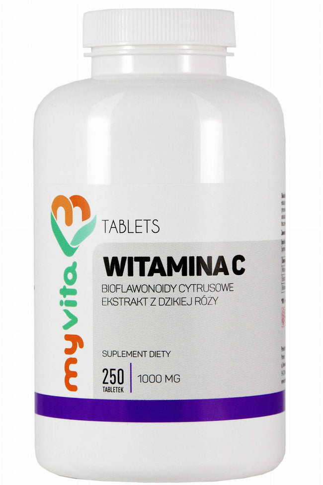 Vitamin C 1000mg mit Hagebuttenextrakt und Bioflavonoiden 250 tab. MYVITA Hover Image