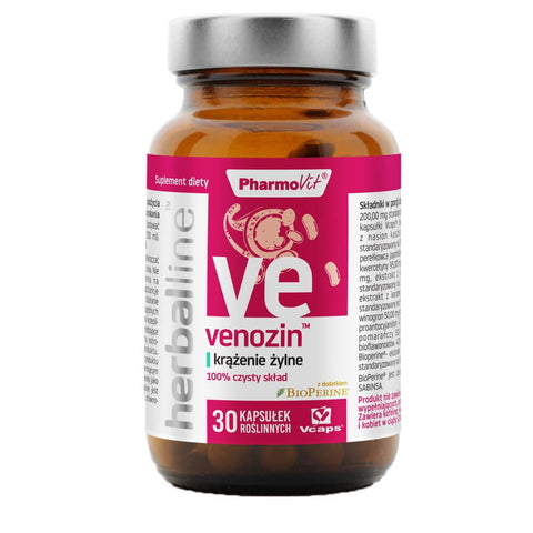 Venozin mit Zusatz von Bioperin 30 Kapseln vcaps PHARMOVIT HERBALLINE